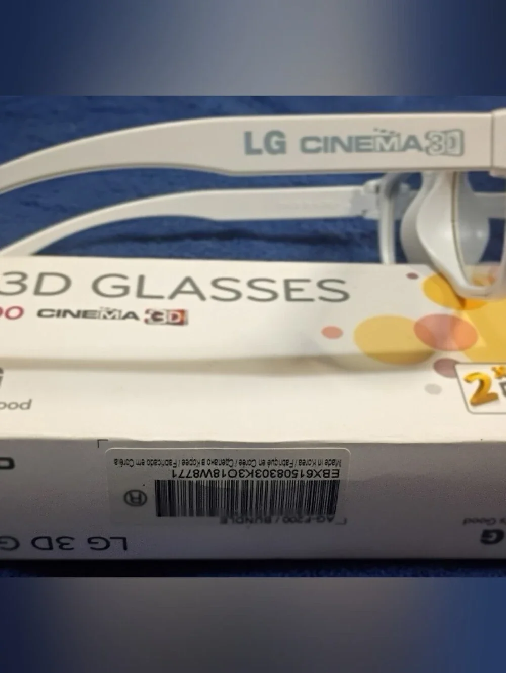 LG 3D Glasses AG-F200 Orange & White Pair